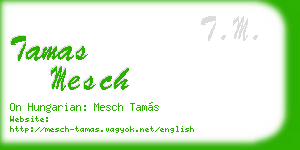 tamas mesch business card